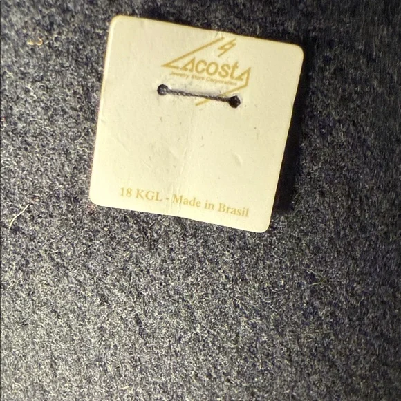 Lacoste Gold Teardrop Earrings with Floral Accent - Picture 2 of 3